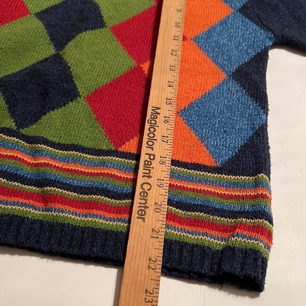 Liz Claiborne wool blend argyle v-neck sweater - Picture 10 of 12